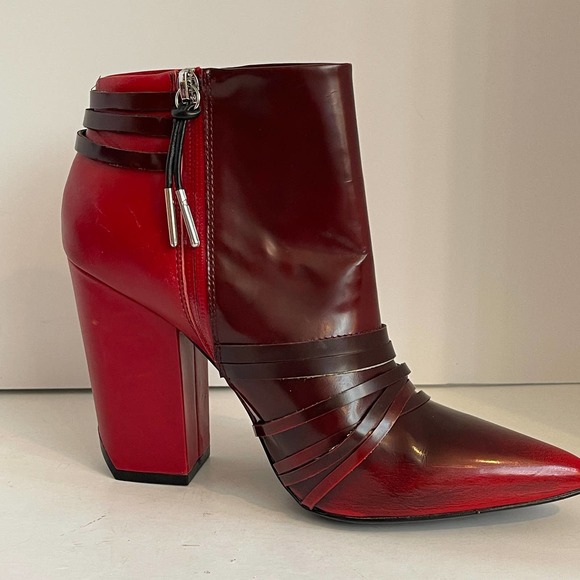 L.A.M.B. Gwen Stefani Red Ombré Martini Boots Size 9 - Picture 4 of 15